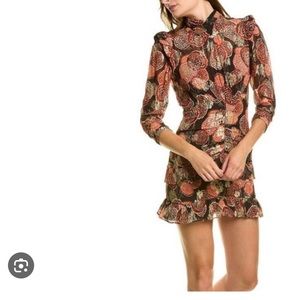 Ba&sh black red and metallic “hydra” dress